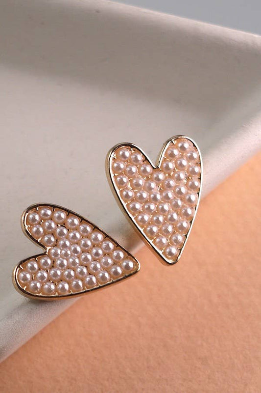 Heart Pearl Earrings