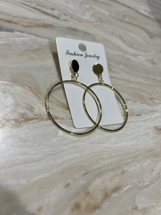 Gold Hoop With Stud