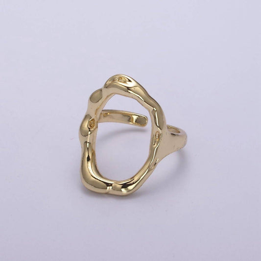 Gold Ring Hammered
