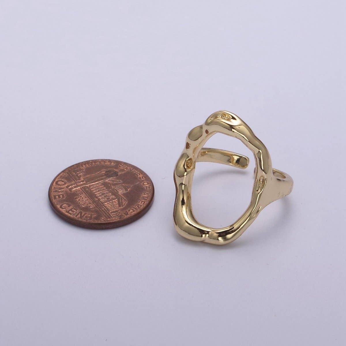 Gold Ring Hammered