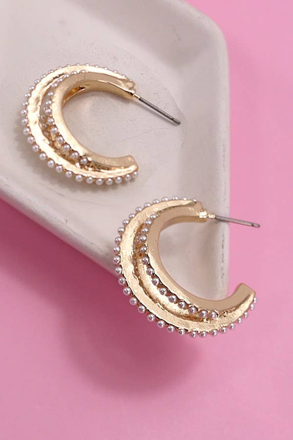 Pearl trio Hoops