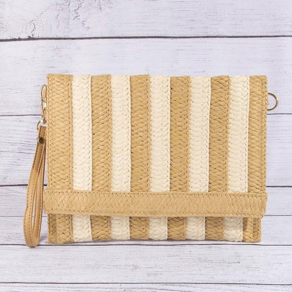 Striped Clutch