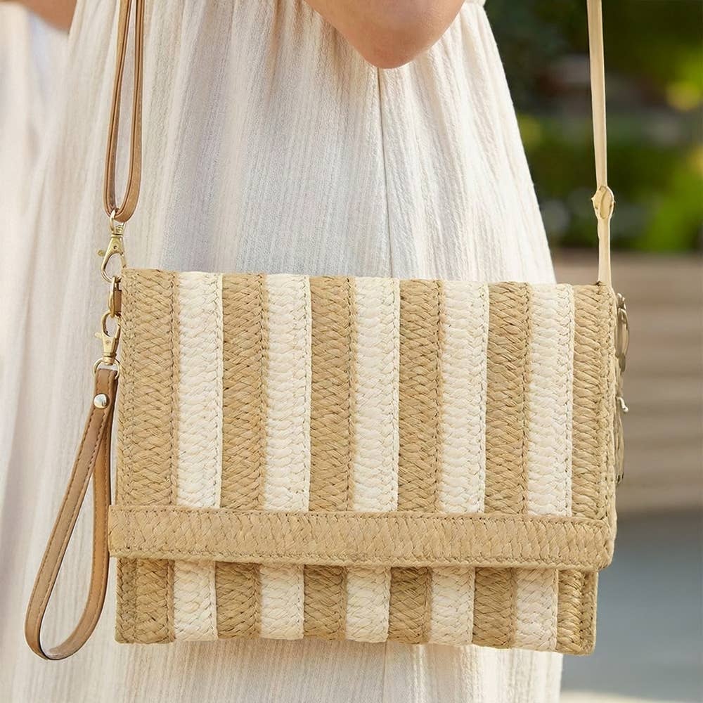 Striped Clutch