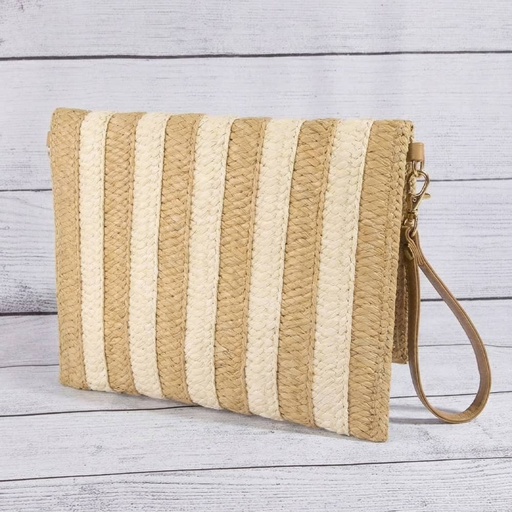 Striped Clutch