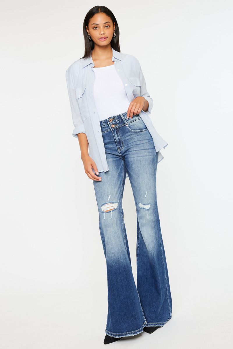 Kancan Delta Flare Jeans