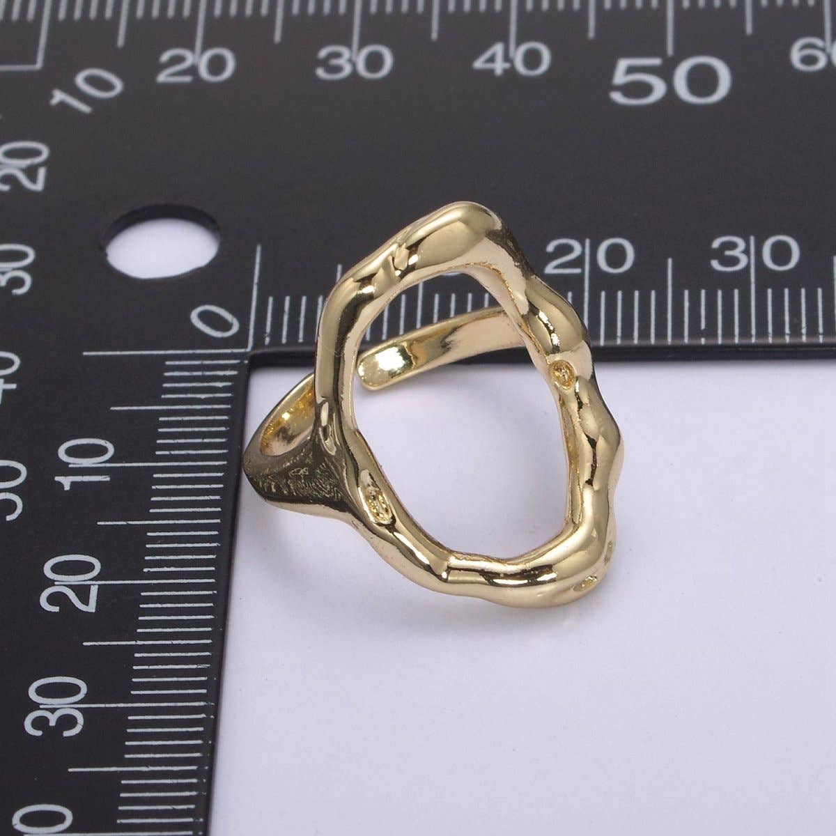 Gold Ring Hammered